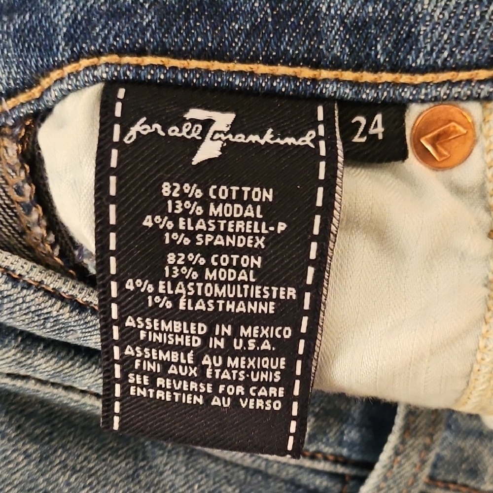 7 For All Mankind Luxe Vintage High-Waist Ankle Skinny- Size 24 - Picture 9 of 9